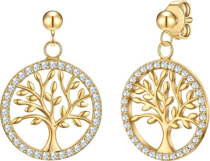 Rafaela Donata Damen Ohrringe Lebensbaum Sterling Silber - 35320 (Sterling Silber)