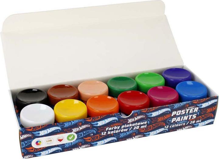 Produktbild Starpak Plakat malt 12kol / 20ml Hot Wheels Folie (Mehrfarbig, 20 ml)