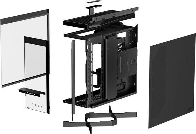 Immagine prodotto TRYX LUCA L70 Midi-Tower, vetro temperato, ARGB - nero (ATX)