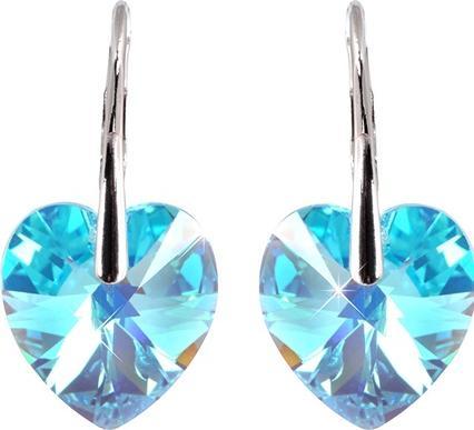 Levien Romantic earrings Heart Aqua AB (L)