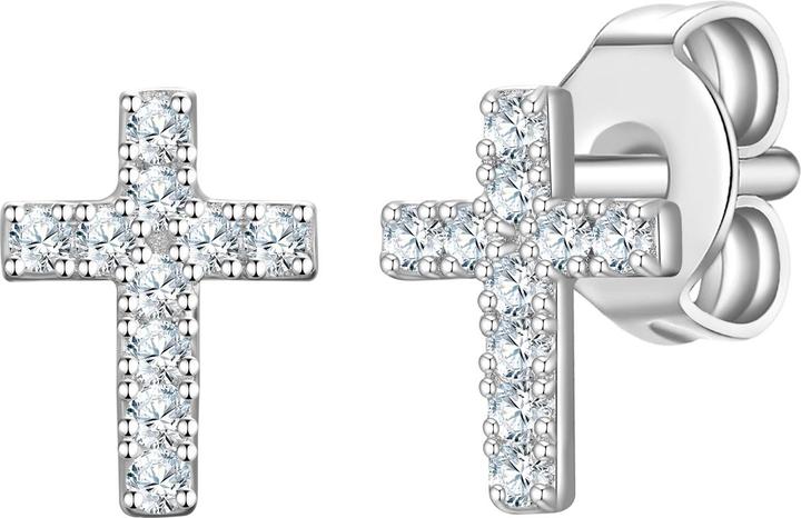 Rafaela Donata Damen Ohrringe Kreuz Sterling Silber - 34726 (Sterling Silber)
