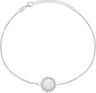 Produktbild Brilio Silver - Charming bracelet with synthetic opal BRC37W