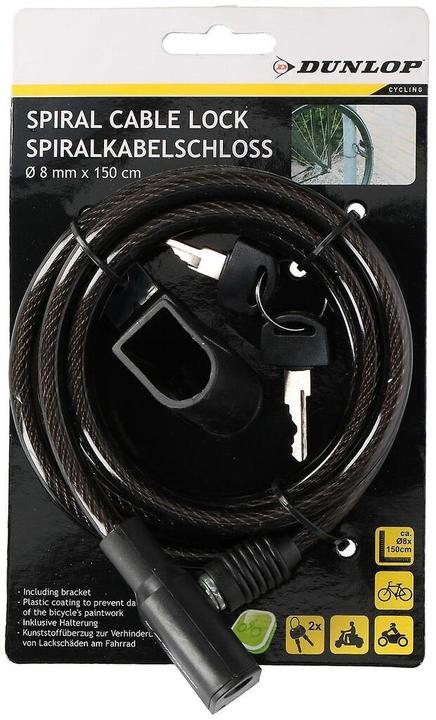 Dunlop Spiralkabelschloss (150 cm)