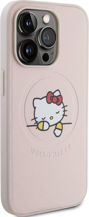 Actual product image Hello Kitty PU Kitty Asleep Logo MagSafe Case for iPhone 15 Pro - Pink (Apple iPhone 15 Pro)