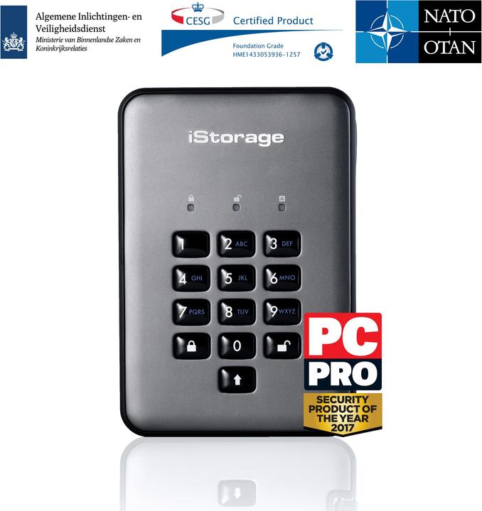 Actual product image iStorage diskAshur Pro2 SSD 16TB FIPS (16000 GB)