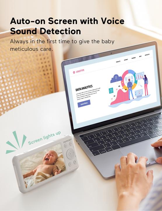 Image du produit Momcozy Moniteur vidéo pour bébé (Vidéo et audio, 300 m)