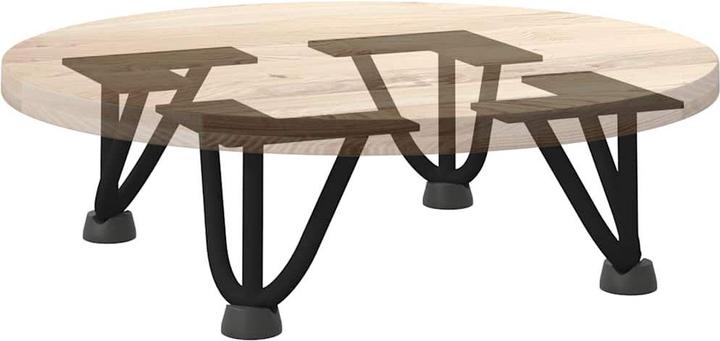 Actual product image VidaXL Hairpin legs 4 pcs. black 10 cm solid steel Hairpin table leg