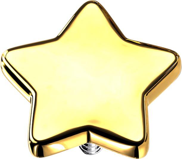Star Piercing Dermal Anchor Stern vergoldet (Chirurgenstahl 316L)