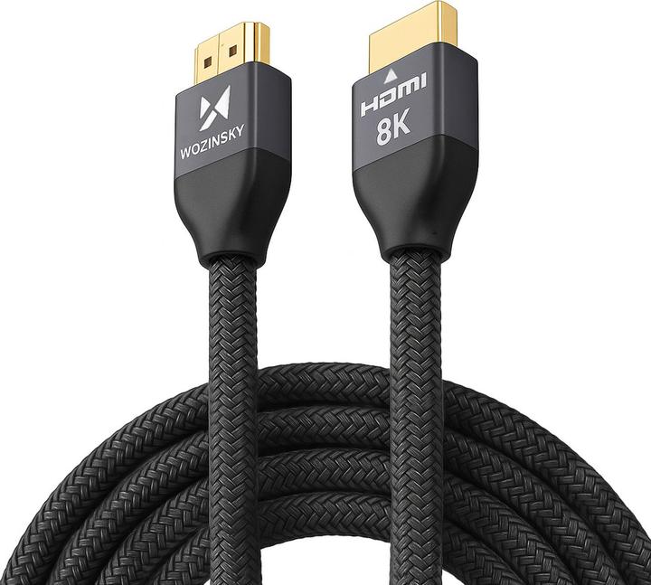 Actual product image Wozinsky cable HDMI 2.1 8K 60 Hz 48 Gbps / 4K 120 Hz / 2K 144 Hz 5 m Silver (WHDMI-50) (5 m, HDMI)