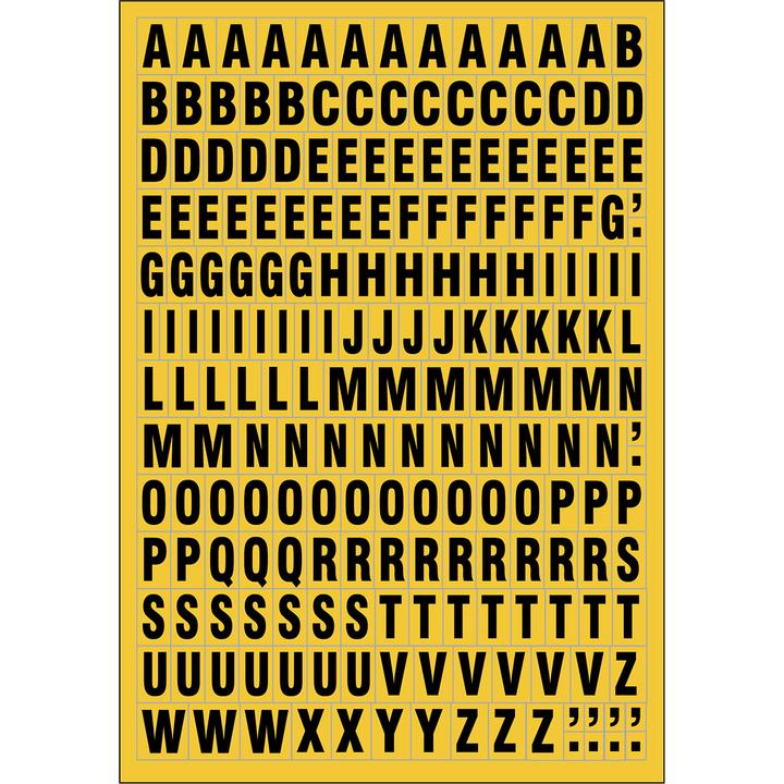 Nährwerte und Zutaten Brady B-859, magnetische Buchstaben auf Bogen, Schwarz auf Gelb, Set von 0-9, ca. 23mm, Schrifthöh