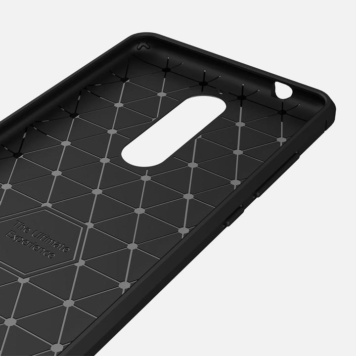 Produktbild König Design Nokia 5.1 Case Carbon Fiber Optik Brushed Schutz Hülle Bumper Cover Etui Grau (Nokia 5.1)