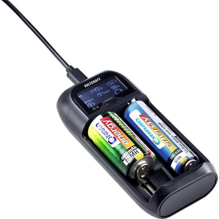 Image du produit Voltcraft Chargeur de cellules rondes (1 pcs, 10440, 14500, 14650, 16340, 17500, 17650, 17670, 18350, 18500, 18650, 22650, 26500, 26650, AA, AAA, C, AAAA, Sous-C, Chargeurs sans batterie)