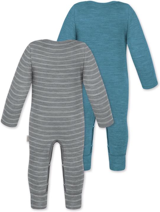 Actual product image Normani 2-pack baby merino romper "Tangoio" - 9595 (80)