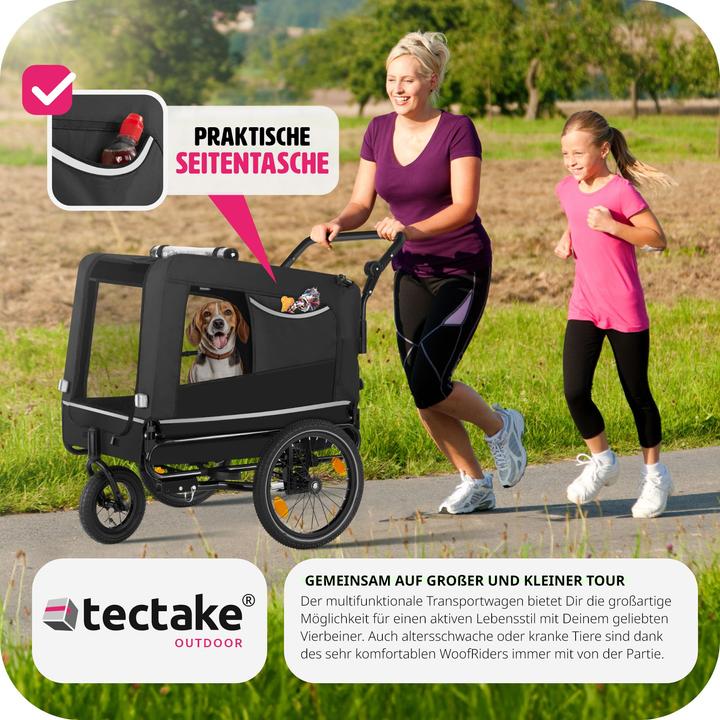Produktbild tectake Hundeanhänger WoofRider multifunktional, faltbar, bis 40kg