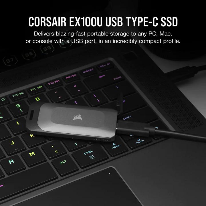 Productafbeelding Corsair EX100U 4TB draagbare USB-opslag (4000 GB)