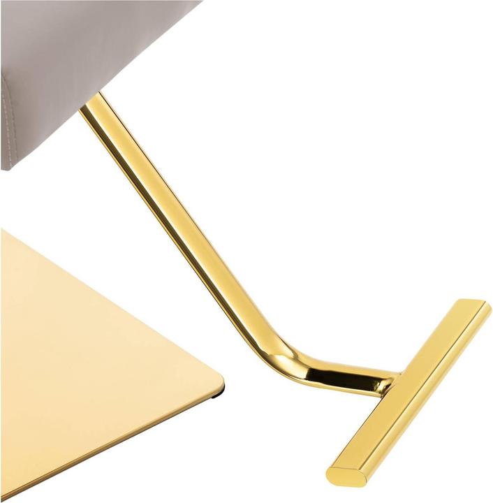 Produktbild Physa Friseurstuhl Fussstütze höhenverstellbar Barber-Stuhl 200 kg Otley Beige & Gold