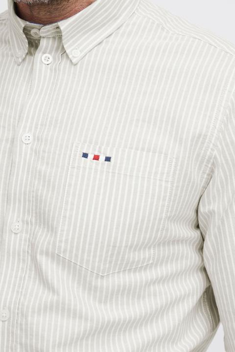 Actual product image FQ1924 FQSteven stripe oxford LS shirt 21900612 (M)