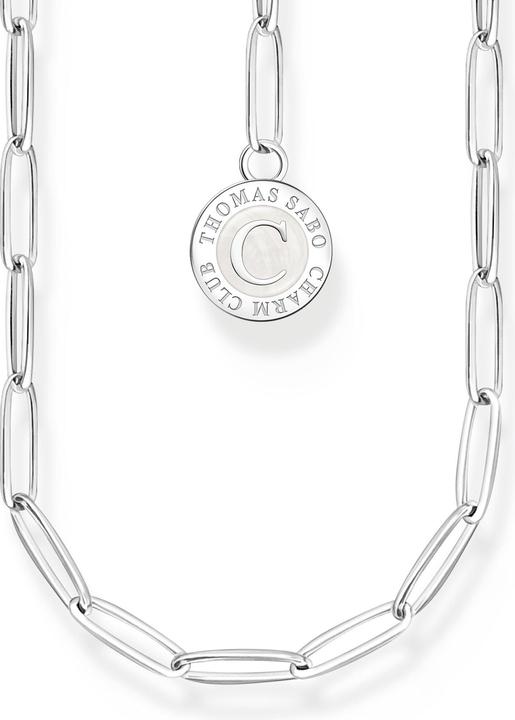 Immagine prodotto Thomas Sabo Collana Charm Member con Moneta Charmista Bianca in Argento (Argento 925, Smalto, 70 cm)