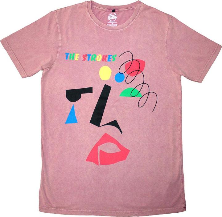 The Strokes Abstract Face Stone Wash