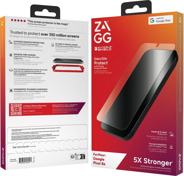 Image du produit Zagg Glass Elite (1 pièce(s), Google Pixel 8a)