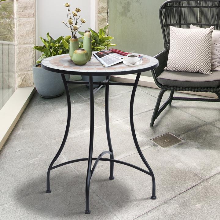 Produktbild Outsunny Runder Mosaiktisch (60 cm)