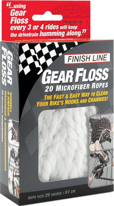 Finish Line Gear Floss Microfaser-Reinigungsschnur (Bürste)