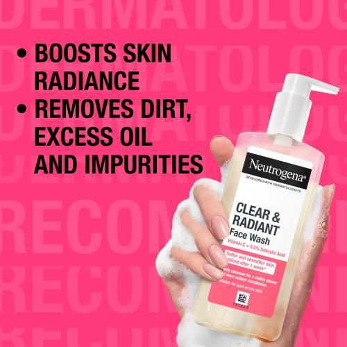 Actual product image Neutrogena Clear & Radiant Face Wash (Gel, 200 ml)
