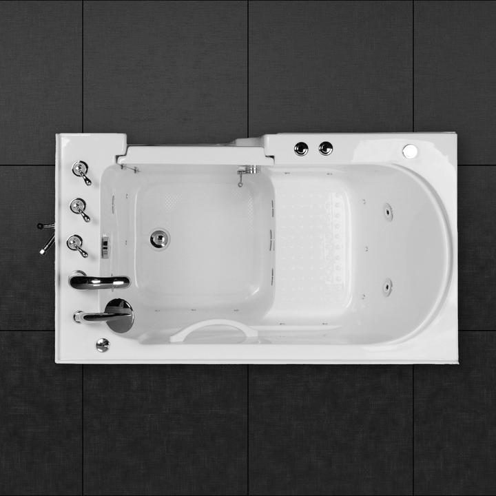 Actual product image PureHaven Senior bathtub 122x71 cm with whirlpool function Water jets Integrated door for easy access (71 cm, 122 cm)