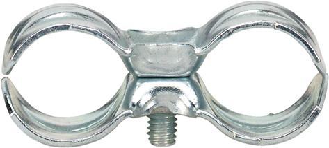 Fortis Double hose clamp steel cl. 16x16 mm
