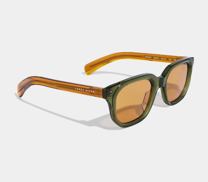 Actual product image James Dixon Grün/Orange - Brixton - Polygonal - Acetat - Sonnenbrille