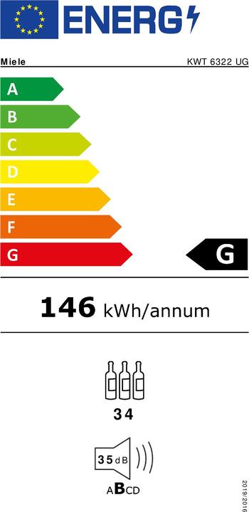 Etichetta energetica Miele Kwt 6322 Ug Li