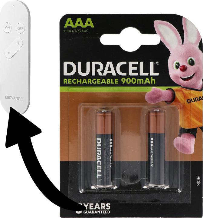 Produktbild Duracell Akku Ledvance Smart+ WiFi Remote (2 Stk., AAA, 850 mAh)