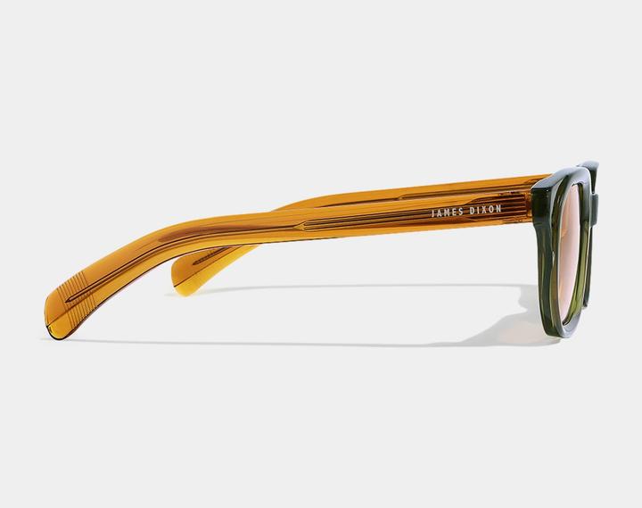 Actual product image James Dixon Grün/Orange - Brixton - Polygonal - Acetat - Sonnenbrille