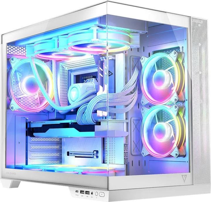 Actual product image Modecom Obudowa Volcano Panorama Apex ARGB 7F biała (AT-PANORAMA-7F-ARGB-20-000000-0002) (mATX, ITX, ATX)