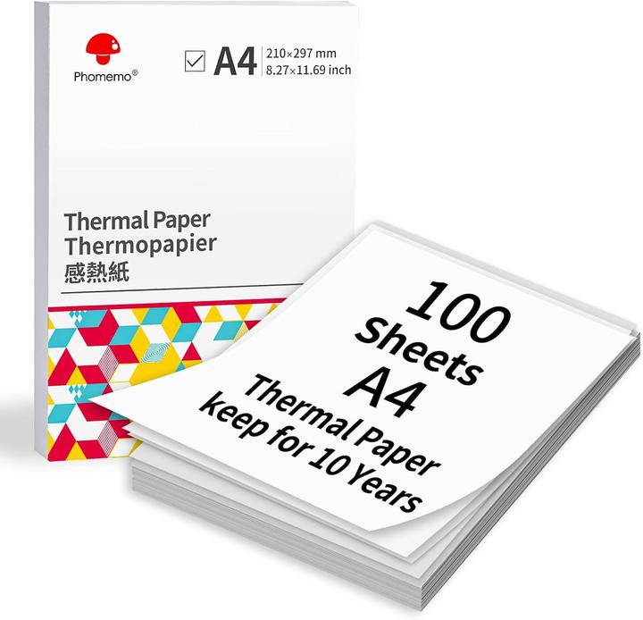 Image du produit Phomemo Papier thermique A4 pour imprimante M08F