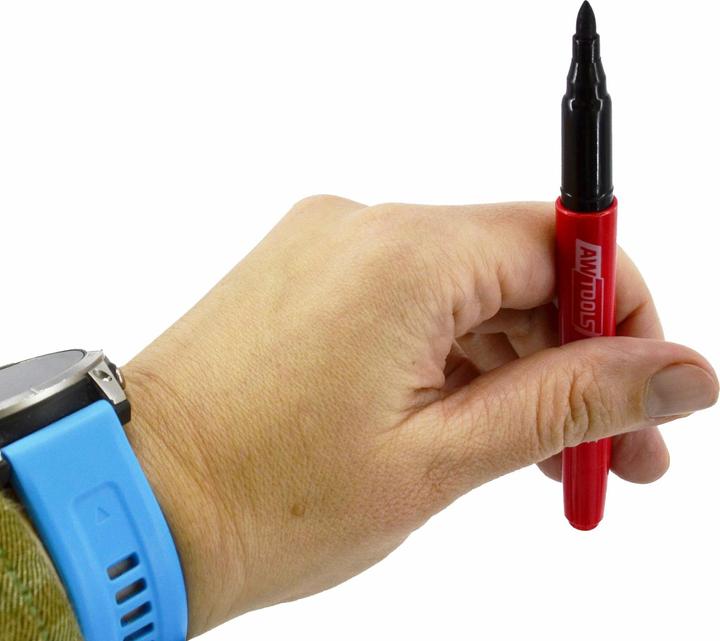 Produktbild Awtools Aw Markery Permanentne Cienkie Czarne 5szt. (Schwarz, 5 x)