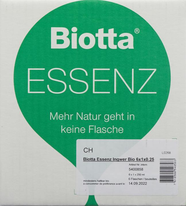 Immagine prodotto Biotta Essenza di zenzero biologica (6 x 25 cl)