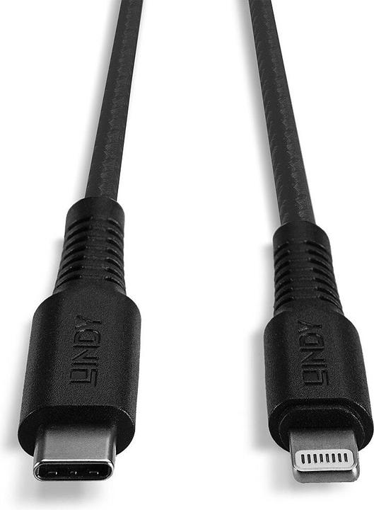 Produktbild Lindy verstärktes USB Typ C an Lightning Ladekabel (3 m, USB 2.0)