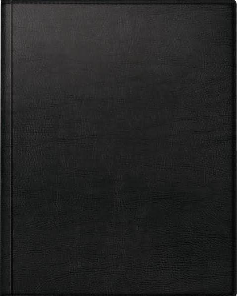 Rido Buchkalender Managerkalender TM 20,5x26cm 1 Woche/2 Seiten Kunstleder schwarz 2025 (Englisch, Deutsch, Französisch)