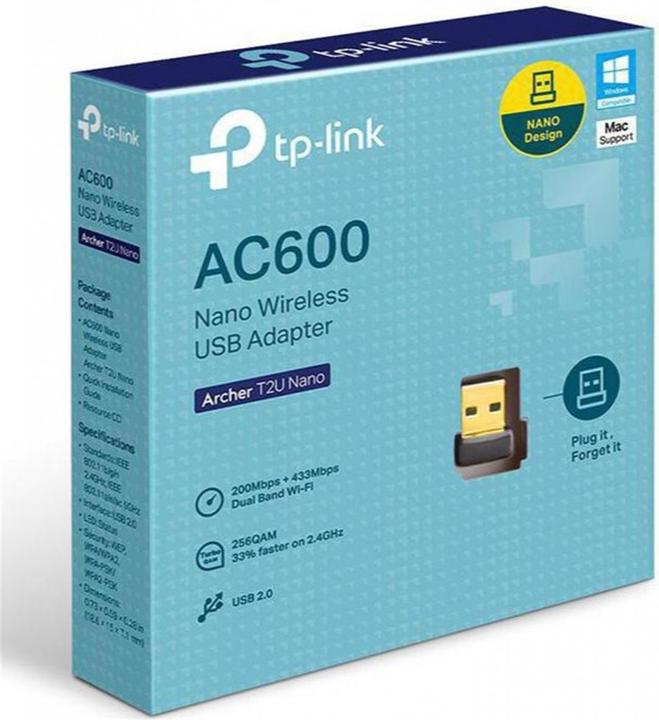 Actual product image TP-Link ARCHER T2U NANO AC600 NANO (USB)