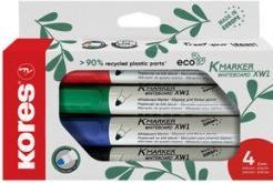 Produktbild Kores Whiteboard- & Flipchart-Marker "ECO XW2", 4er Etui Keilspitze, Strichstärke: 3-5 mm, 80% recyceltes (Grau, 5 mm, 4 x)