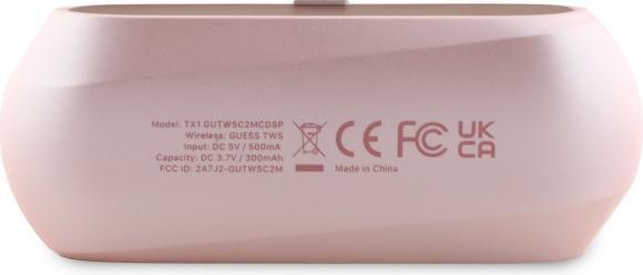 Actual product image Guess Wireless headphones Elongated Metallic ENC TWS Bluetooth Headset - Pink (ANC, 26 h, Wireless)