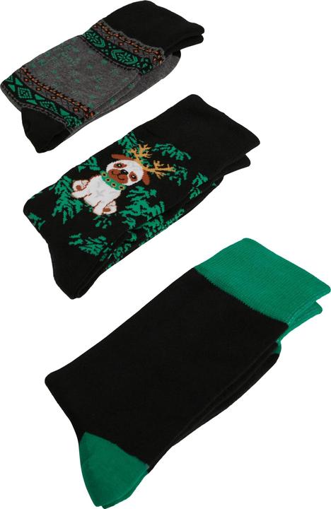 Produktbild Urban Classics Christmas Socks Set Dog (3er Pack, 43 - 46)