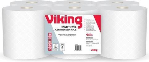 Viking Handdoekrol Wit 2-laags 1191867 6 stuks (6 x)