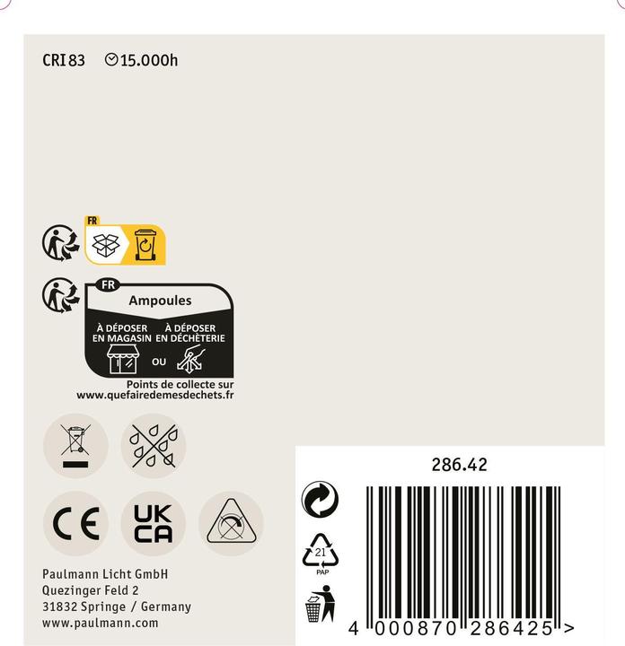 Actual product image Paulmann General-purpose lamp (E27, 7 W, 806 lm, 2 x, E)