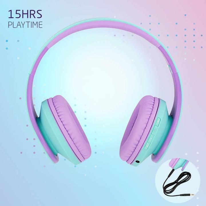 Actual product image PowerLocus Wireless headphones for kids P2 (blue-purple)
