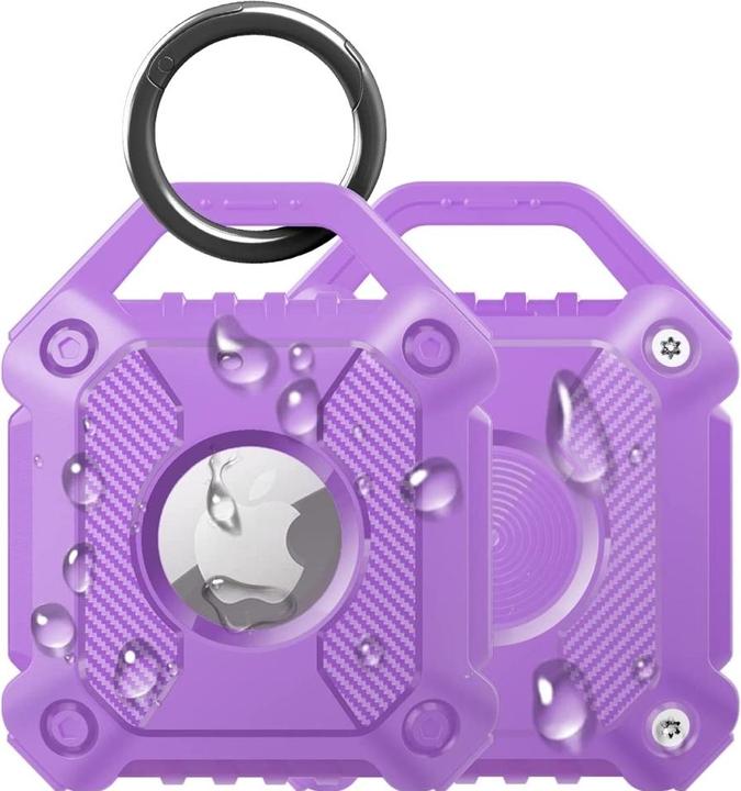 Actual product image Screenguard Apple Airtag Rugged Armor Case Cover with Pendant