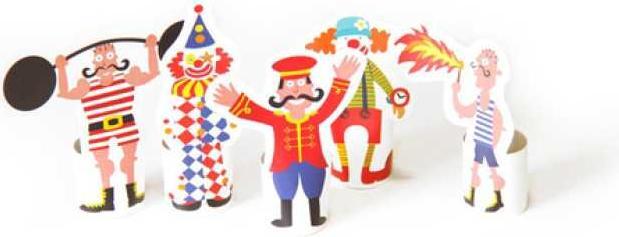 Image du produit Pukaca Set de marionnettes à doigt en papier. 8 Cirque (8 x)