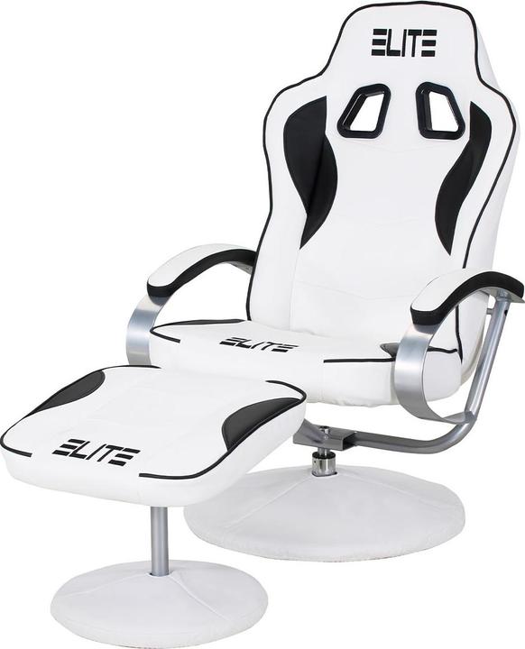Produktbild Elite Gaming-Sessel MG-300 Gamer Chair Zocker Stuhl Bürostuhl Racing Gamingstuhl (Weiss/Schwarz)