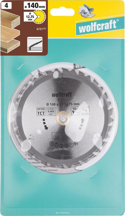 Produktbild wolfcraft wolfcraft 1 Kreissägeblatt HM, 30 Zähne ø190mm
